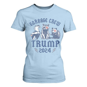 Trump 2024 T Shirt For Women Garbage Crew Team Trash Raccoon Opossum Rat TS09 Light Blue Print Your Wear