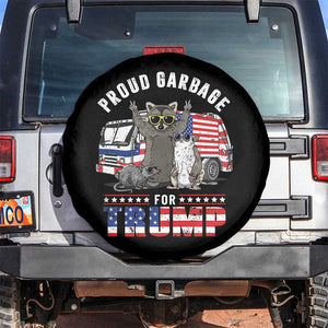 Trump 2024 Spare Tire Cover Proud Garbage For Trump Team Trash TS09 No hole Black Print Your Wear