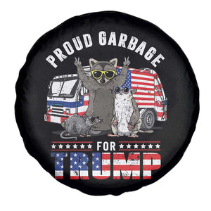 Trump 2024 Spare Tire Cover Proud Garbage For Trump Team Trash TS09 Print Your Wear