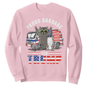 Trump 2024 Sweatshirt Proud Garbage For Trump Team Trash TS09 Light Pink Print Your Wear