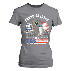 Trump 2024 T Shirt For Women Proud Garbage For Trump Team Trash TS09 Charcoal Print Your Wear