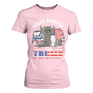 Trump 2024 T Shirt For Women Proud Garbage For Trump Team Trash TS09 Light Pink Print Your Wear