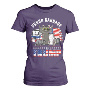 Trump 2024 T Shirt For Women Proud Garbage For Trump Team Trash TS09 Purple Print Your Wear