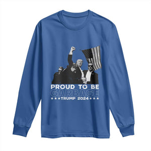 Trump 2024 Long Sleeve Shirt Proud To Be Garbage TS09 Royal Blue Print Your Wear