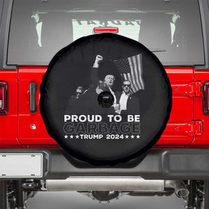 Trump 2024 Spare Tire Cover Proud To Be Garbage TS09 Black Print Your Wear