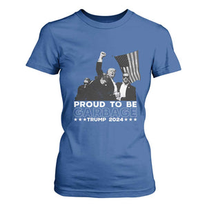 Trump 2024 T Shirt For Women Proud To Be Garbage TS09 Royal Blue Print Your Wear