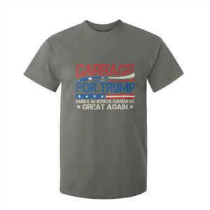 Trump 2024 T Shirt For Kid Garbage For Trump Make America Garbage Great Again TS09 Military Green Print Your Wear