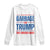 Trump 2024 Long Sleeve Shirt Garbage For Trump Take America Back TS09 White Print Your Wear