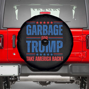 Trump 2024 Spare Tire Cover Garbage For Trump Take America Back TS09 Black Print Your Wear