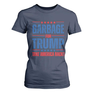 Trump 2024 T Shirt For Women Garbage For Trump Take America Back TS09 Navy Print Your Wear