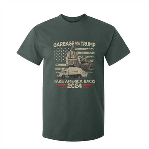 Trump 2024 T Shirt For Kid Garbage For Trump Truck Take America Back TS09 Dark Forest Green Print Your Wear