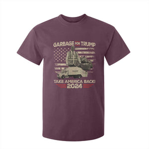 Trump 2024 T Shirt For Kid Garbage For Trump Truck Take America Back TS09 Maroon Print Your Wear