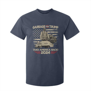 Trump 2024 T Shirt For Kid Garbage For Trump Truck Take America Back TS09 Navy Print Your Wear