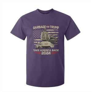 Trump 2024 T Shirt For Kid Garbage For Trump Truck Take America Back TS09 Purple Print Your Wear