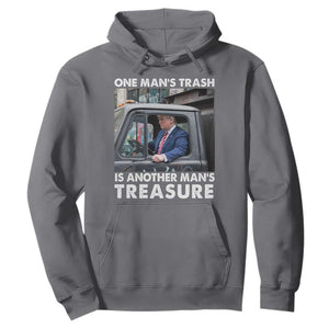 Trump Garbage Truck 2024 Hoodie One Man's Trash Is Another Man's Treasure TS09 Charcoal Print Your Wear