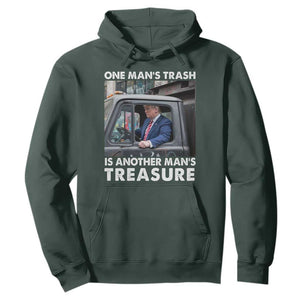 Trump Garbage Truck 2024 Hoodie One Man's Trash Is Another Man's Treasure TS09 Dark Forest Green Print Your Wear