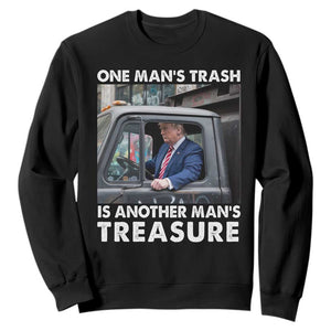 Trump Garbage Truck 2024 Sweatshirt One Man's Trash Is Another Man's Treasure TS09 Black Print Your Wear