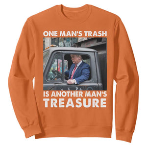 Trump Garbage Truck 2024 Sweatshirt One Man's Trash Is Another Man's Treasure TS09 Orange Print Your Wear