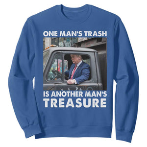 Trump Garbage Truck 2024 Sweatshirt One Man's Trash Is Another Man's Treasure TS09 Royal Blue Print Your Wear