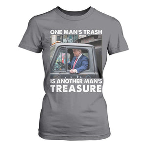 Trump Garbage Truck 2024 T Shirt For Women One Man's Trash Is Another Man's Treasure TS09 Charcoal Print Your Wear