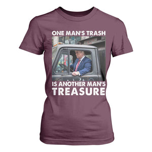 Trump Garbage Truck 2024 T Shirt For Women One Man's Trash Is Another Man's Treasure TS09 Maroon Print Your Wear