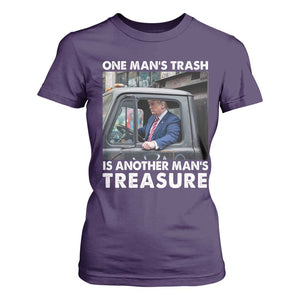 Trump Garbage Truck 2024 T Shirt For Women One Man's Trash Is Another Man's Treasure TS09 Purple Print Your Wear