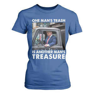 Trump Garbage Truck 2024 T Shirt For Women One Man's Trash Is Another Man's Treasure TS09 Royal Blue Print Your Wear