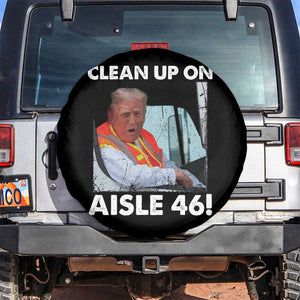 Trump Garbage Truck 2024 Spare Tire Cover Clean Up On Aisle 46 TS09 No hole Black Print Your Wear