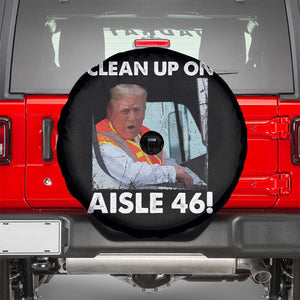 Trump Garbage Truck 2024 Spare Tire Cover Clean Up On Aisle 46 TS09 Black Print Your Wear