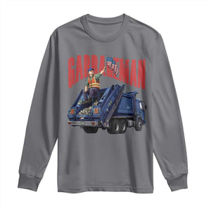 Garbageman Trump Garbage Truck 2024 Long Sleeve Shirt TS09 Charcoal Print Your Wear