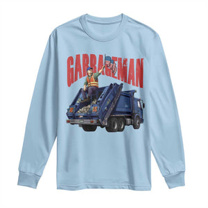 Garbageman Trump Garbage Truck 2024 Long Sleeve Shirt TS09 Light Blue Print Your Wear