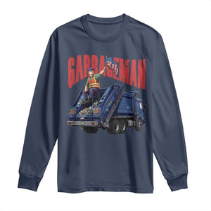 Garbageman Trump Garbage Truck 2024 Long Sleeve Shirt TS09 Navy Print Your Wear