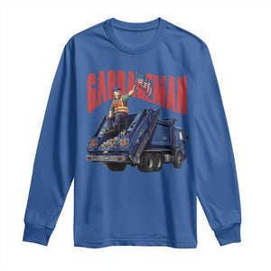 Garbageman Trump Garbage Truck 2024 Long Sleeve Shirt TS09 Royal Blue Print Your Wear