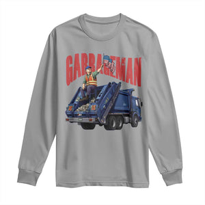 Garbageman Trump Garbage Truck 2024 Long Sleeve Shirt TS09 Sport Gray Print Your Wear