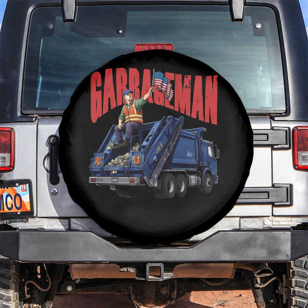 Garbageman Trump Garbage Truck 2024 Spare Tire Cover TS09 No hole Black Print Your Wear