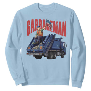 Garbageman Trump Garbage Truck 2024 Sweatshirt TS09 Light Blue Print Your Wear