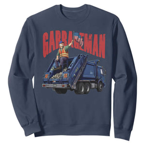 Garbageman Trump Garbage Truck 2024 Sweatshirt TS09 Navy Print Your Wear