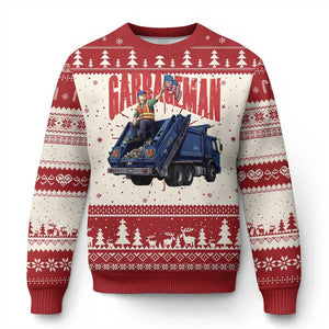 Garbageman Trump Garbage Truck 2024 Ugly Christmas Sweater TS09 Red Print Your Wear