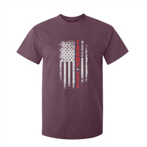 Trump 2024 T Shirt For Kid Winning US President American Flag Patriotic TS09 Maroon Print Your Wear