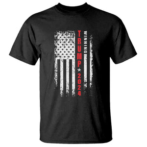 Trump 2024 T Shirt Winning US President American Flag Patriotic TS09 Black Print Your Wear