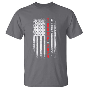 Trump 2024 T Shirt Winning US President American Flag Patriotic TS09 Charcoal Print Your Wear