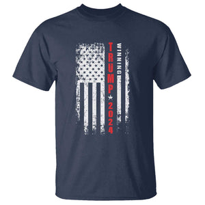 Trump 2024 T Shirt Winning US President American Flag Patriotic TS09 Navy Print Your Wear