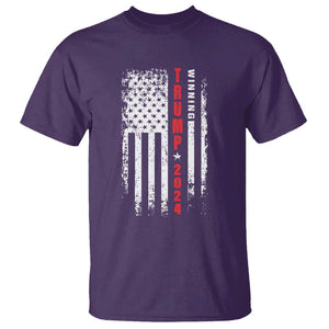 Trump 2024 T Shirt Winning US President American Flag Patriotic TS09 Purple Print Your Wear