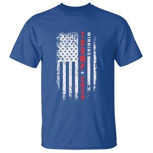 Trump 2024 T Shirt Winning US President American Flag Patriotic TS09 Royal Blue Print Your Wear