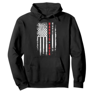 Kamala 2024 Hoodie Harris Winning US President American Flag Patriotic TS09 Black Print Your Wear