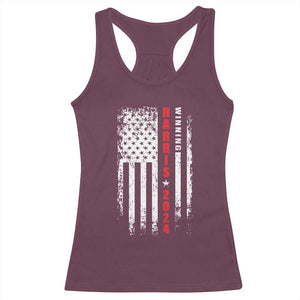 Kamala 2024 Racerback Tank Top Harris Winning US President American Flag Patriotic TS09 Maroon Print Your Wear