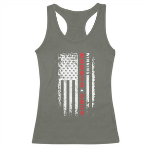 Kamala 2024 Racerback Tank Top Harris Winning US President American Flag Patriotic TS09 Military Green Print Your Wear