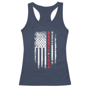 Kamala 2024 Racerback Tank Top Harris Winning US President American Flag Patriotic TS09 Navy Print Your Wear