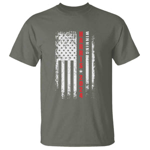 Kamala 2024 T Shirt Harris Winning US President American Flag Patriotic TS09 Military Green Print Your Wear