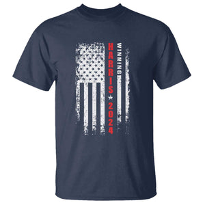 Kamala 2024 T Shirt Harris Winning US President American Flag Patriotic TS09 Navy Print Your Wear